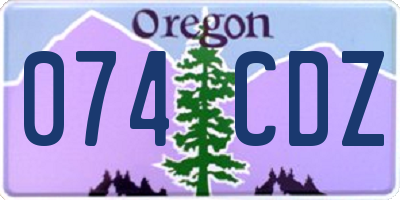OR license plate 074CDZ