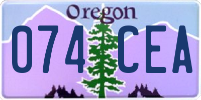 OR license plate 074CEA