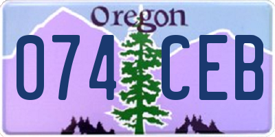 OR license plate 074CEB