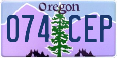 OR license plate 074CEP
