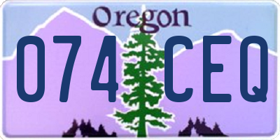 OR license plate 074CEQ