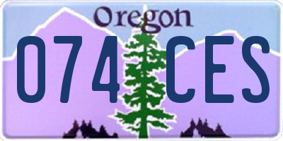 OR license plate 074CES