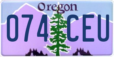 OR license plate 074CEU