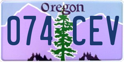 OR license plate 074CEV