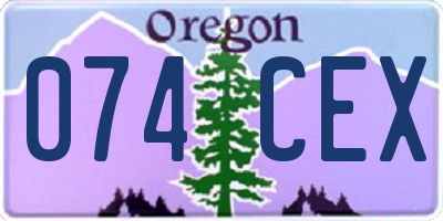 OR license plate 074CEX