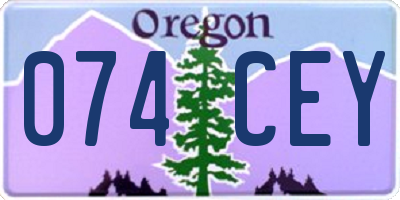 OR license plate 074CEY