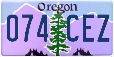OR license plate 074CEZ