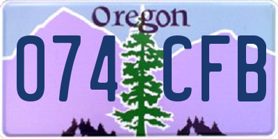 OR license plate 074CFB