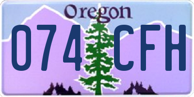 OR license plate 074CFH
