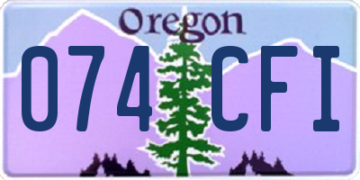 OR license plate 074CFI