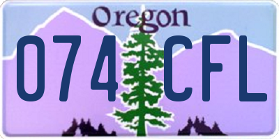 OR license plate 074CFL