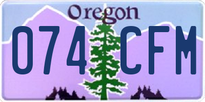 OR license plate 074CFM
