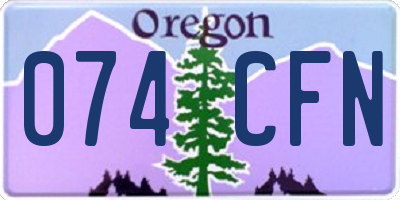 OR license plate 074CFN