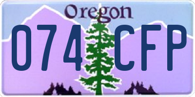 OR license plate 074CFP