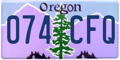OR license plate 074CFQ
