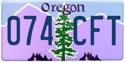 OR license plate 074CFT