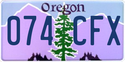 OR license plate 074CFX