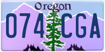 OR license plate 074CGA