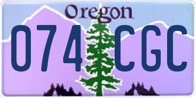 OR license plate 074CGC