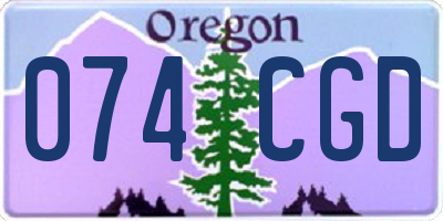 OR license plate 074CGD