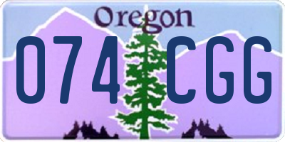 OR license plate 074CGG