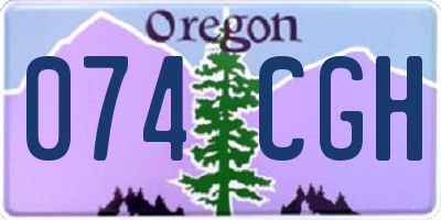 OR license plate 074CGH