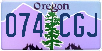 OR license plate 074CGJ