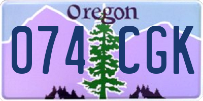 OR license plate 074CGK
