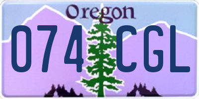 OR license plate 074CGL