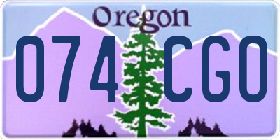 OR license plate 074CGO