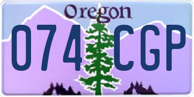 OR license plate 074CGP