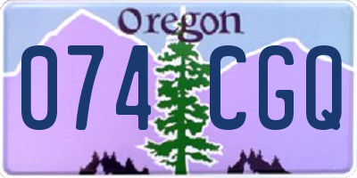 OR license plate 074CGQ