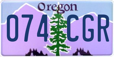 OR license plate 074CGR