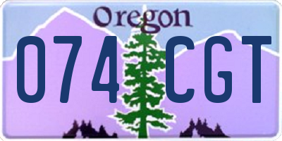 OR license plate 074CGT