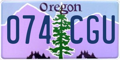 OR license plate 074CGU