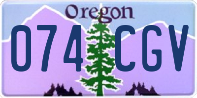 OR license plate 074CGV