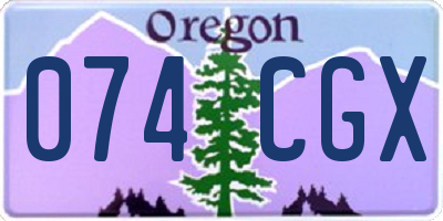 OR license plate 074CGX
