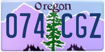 OR license plate 074CGZ
