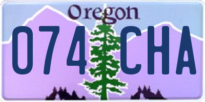 OR license plate 074CHA