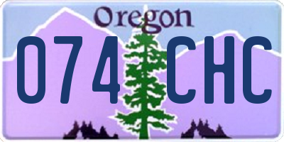 OR license plate 074CHC