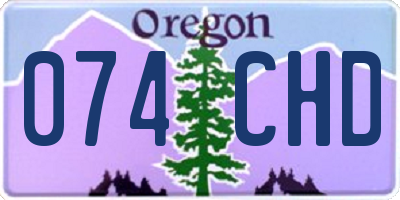 OR license plate 074CHD