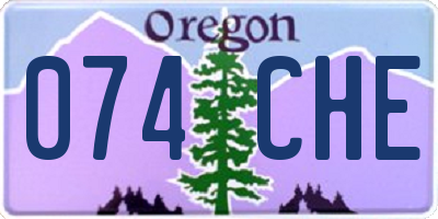 OR license plate 074CHE
