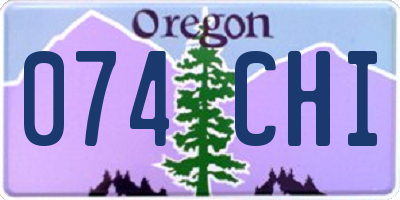OR license plate 074CHI