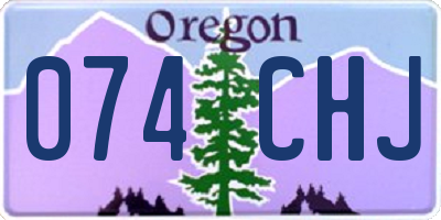 OR license plate 074CHJ