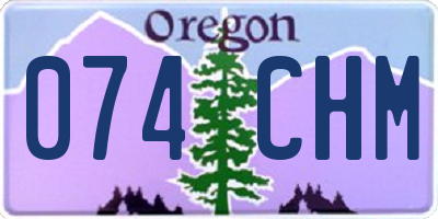 OR license plate 074CHM