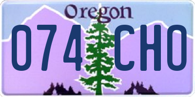 OR license plate 074CHO