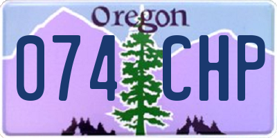 OR license plate 074CHP