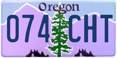 OR license plate 074CHT