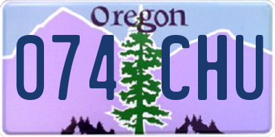 OR license plate 074CHU