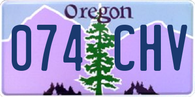 OR license plate 074CHV